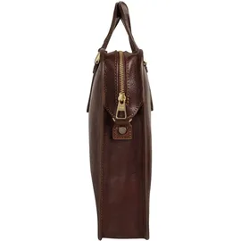 Piké Aktentasche echt Leder, Made in Italy braun