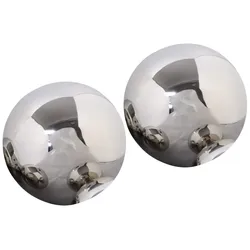 Edelstahl Deko Kugel 2er Set gl‰nzend poliert ÿ 15 cm Dekokugel Schwimmkugel