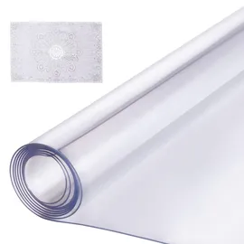 Vevor Tischdecke, Tischschutz, rechteckige PVC-Schreibtischunterlage, wasserdichte und leicht zu reinigende Schreibtischunterlage, Tischdecke, für Büro, Kommode, Esszimmertisch, 1,5 mm dick, transparenter