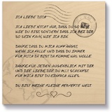 Artland Holzbild »Ich liebe Dich«, Sprüche & Texte, (1 St.), beige