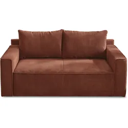 Schlafsofa Ron Cord Rostrot