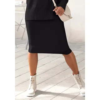 LASCANA Strickrock Damen schwarz Gr.34