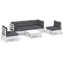 vidaXL Modell 102 Loungeset Kiefer weiß
