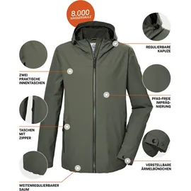 G.I.G.A. DX Herren Funktionsjacke/Outdoorjacke mit Kapuze GS 80 MN JCKT, olivgrün, L,