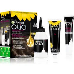 Garnier Olia Big Kit Permanent-Haarfarbe Farbton 4.0 Dark Brown