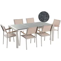 Beliani Grosseto Set 6-tlg. Grau/Beige