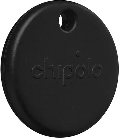 Chipolo POP – Ortungs-Tag, kompatibel mit Apple Find My auf iPhone oder Find Hub auf Android (Schwarz)