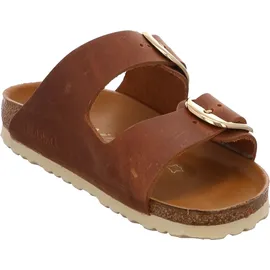 Birkenstock Arizona Big Buckle Nubukleder geölt schmal cognac 43