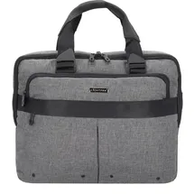 Lightpak Notebook-Tasche WOOKIE, Polyester, grau Laptop- und Tabletfach, Organizer-Fach, 2 Reissverschluss (15.60", Universal), Notebooktasche, Grau