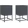 vidaXL Nachtschrank 2 Stk. 36 x 39 x 60,5 cm Anthrazit