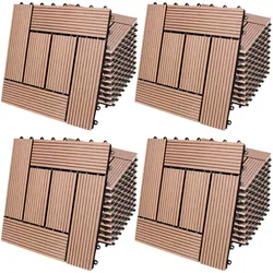 WPC Fliesen 44er-Set Mosaik Terrakotta - 30x30cm