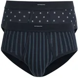 Götzburg Wäsche Slip aus Baumwolle, im 2er-Pack Dunkelblau, L