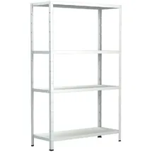 SCHULTE Regalwelt Steckregal Metall 180x75x35 cm weiß 4 Fachböden