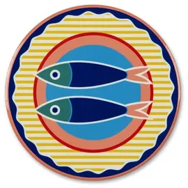 Excelsa Set 6 Untersetzern Corfu' Keramik, 10,5x1x10,5 cm, Bunt