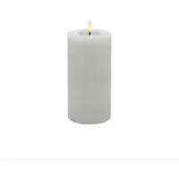 LC Home Winter LED-Stumpenkerze 7,5 x 15 cm schwarz