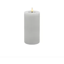 LC Home Winter LED-Stumpenkerze 7,5 x 15 cm schwarz