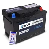 Enva AGM Autobatterie, Starterbatterie 12V 70Ah 760A + 10g Pol-Fett [Hersteller-Nr. 40985531] für Ac, Alfa Romeo, Alpina, Aro, Artega, Aston Martin, A