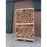 Brennholz | 4 XXL Paletten von 2,0 RM | Mix aus Birke und Erle | 25cm Länge