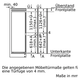 Siemens iQ500 KI87SADE0 Einbau-Kühlgefrierkombination (272 l, 1772 mm hoch)
