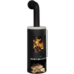JUSTUS Kaminofen »Faro 2.0«, creme, Kalkstein, 6 kW - schwarz