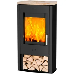 Kaminofen FIREPLACE "Tuvalu Sandstein Top", schwarz, Kaminöfen