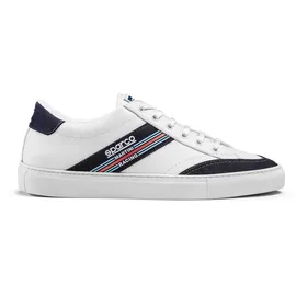 Sparco – S-Time Martini Racing Unisex-Sneakers – Freizeit-Motorsportschuhe aus Kunstleder – Sonderedition – Komfort – Gummisohle – EU 42 Weiß, Unisex Erwachsene Stiefel, Mehrfarbig, Weiß 42