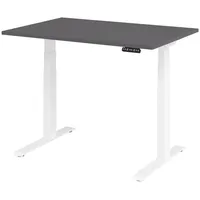 Bümö Schreibtisch, Graphit, Weiß, Nachbildung, Rechteckig, 120x74x80 cm, FSC