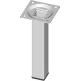 Element System 4 Stück Stahlrohrfüße eckig Tischbeine, Möbelfüße Inklusive Anschraubplatte, 4 Farben, 10 Abmessungen, 15 cm, weiß, 18133-00289