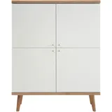 Andas Highboard »Merle«, Scandi Design, Breite 107 cm, weiß