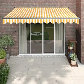 vidaXL Markise 400 cm gelb/weiß