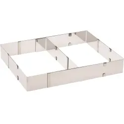 WESTMARK Kuchenrahmen mit Teiler 31322260 , Größe: 27,5 x 18,0 x 5,3 cm