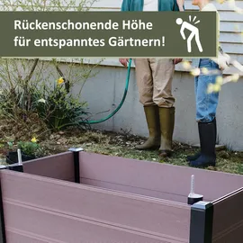 NATIV Siena Hochbeet 120 x 80 x 80 cm WPC