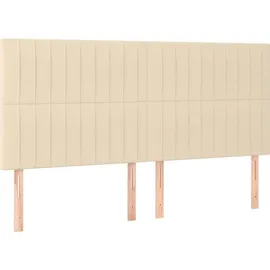 vidaXL LED Kopfteil Creme 180x5x118/128 cm Stoff vidaXL