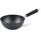 KEN HOM 20cm Carbonstahl Mini Wokpfanne Induktion mit Antihaftbeschichtung, Excellence, Hitzebeständig Griff, Spülmaschinenfest, 5 Jahre Garantie