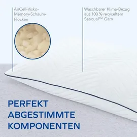 MLILY Lono Kopfkissen 80 x 40 cm Weiß
