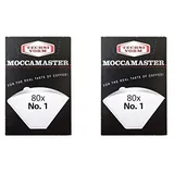 Moccamaster - 2 x Kaffeefilter Cup One No.1 Technivorm, 2 Stück, Papier, Kegel, für Moccamaster Kaffeemaschine, Filter, Kaffeefilter