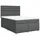 vidaXL Boxspringbett 140 x 200 cm Dunkelgrau