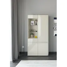 Set One by Musterring Standvitrine Reno 92 x 42 x 185 cm Braun