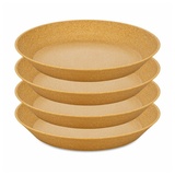 Koziol Connect Plate, Ø24cm, 4-teilig, nature wood