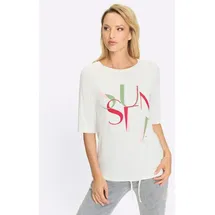 Heine T-Shirt Kurzarm Beige 38
