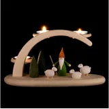 seiffener volkskunst eg schauwerkstatt Leuchterbogen Schäferwichtel HxLxB 13x24x12cm NEU Lichterbogen Schwibbogen