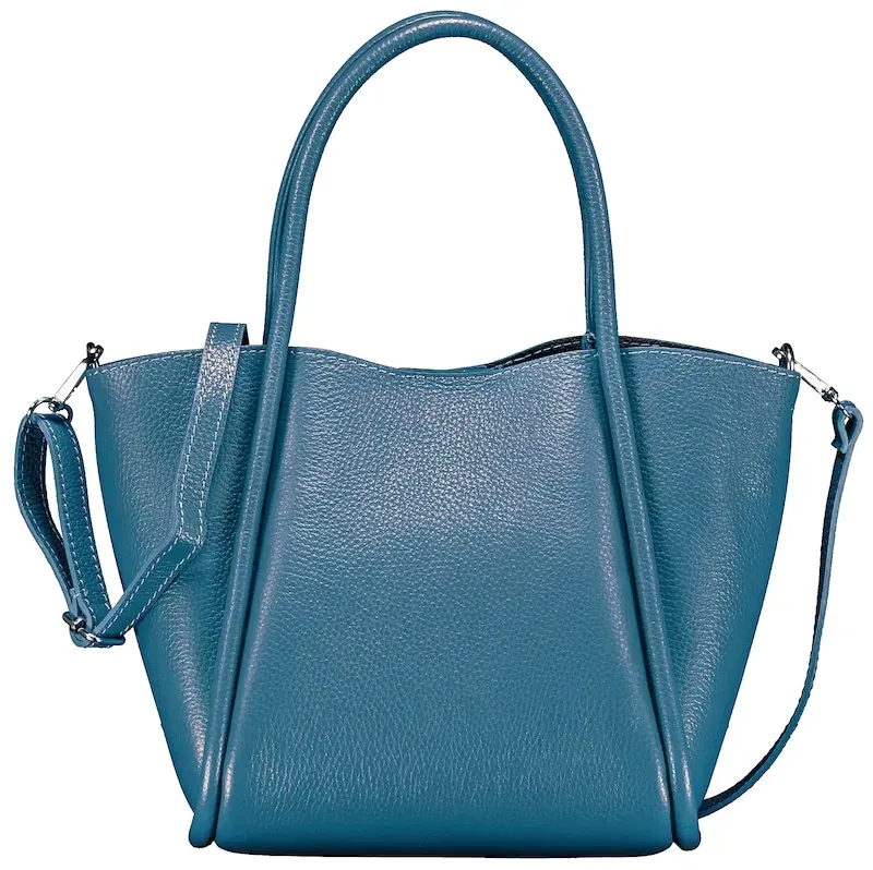 Hausfelder Manufaktur Handtasche mit herausnehmbarem Futteral Hellblau Damen 