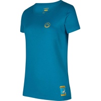 La Sportiva Climbing on The Moon T-shirt Women turchese/giallo (640108) XS