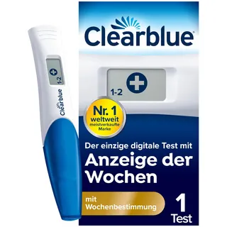 WICK Pharma Clearblue Schwangerschaftstest Digital mit Wochenbestimmung, Test mit Anzeige der Wochen, 1 digitaler Test