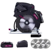 gomag GO-HKS165 20V Starterkit 2,0 Ah inkl. Sägeblätter mit Ø 165 mm schwarz