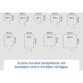 EcoStar Metallgerätehaus Euroline ESD14 graualuminium 310 x 310 cm 1-flg.