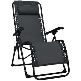 vidaXL Gartenliege Liegestuhl 66 x 0 x 0 cm Schwarz