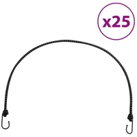 VidaXL Gummiseile Reflektierend mit Haken 25 Stk. 100 cm