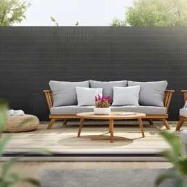 ECD Germany Sichtschutzmatte 160 x 800 cm Schwarz PVC 2 St.