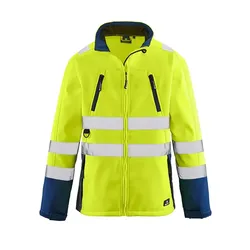 Warnschutzsoftshelljacke "PITTSBURGH" gelb/blau - S - gelb
